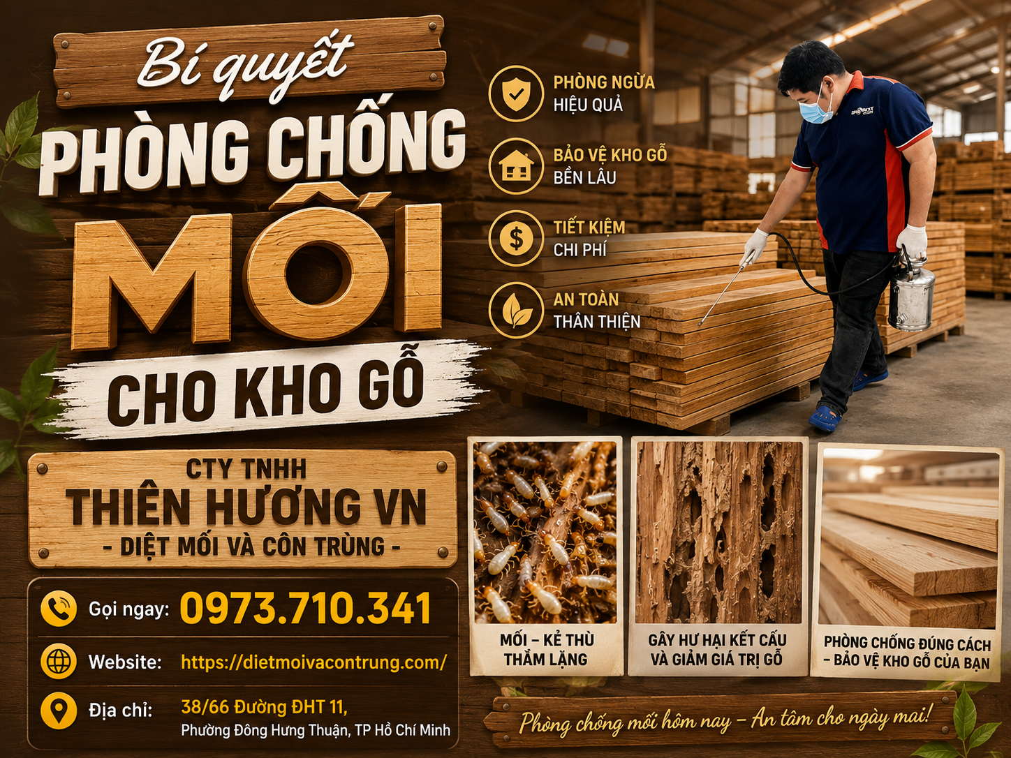 Bí quyết phòng chống mối cho kho gỗ