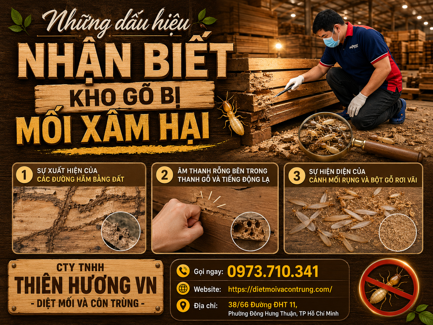 Bí quyết phòng chống mối cho kho gỗ