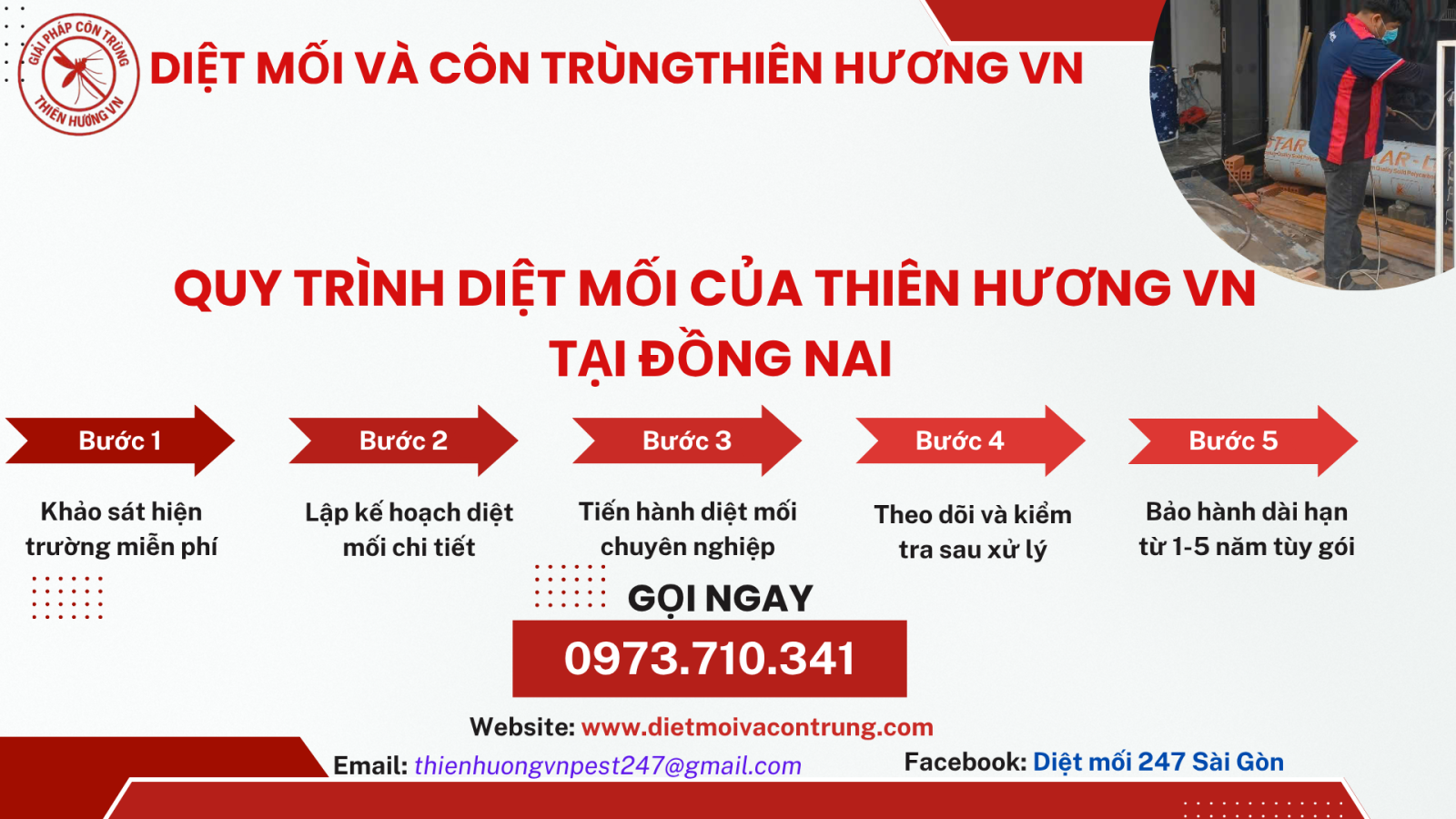Quy trình diệt mối tại Đồng Nai của Thiên Hương VN
